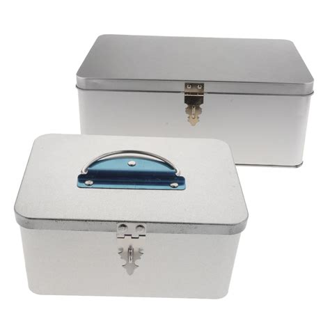 metal lock box small|small metal box with latch.